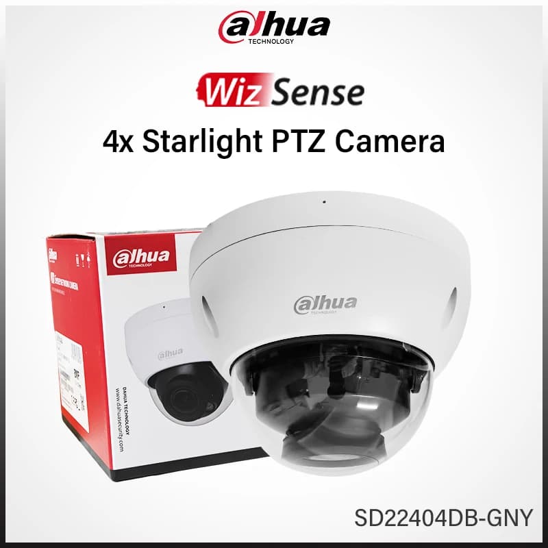Telecamera PTZ Dahua da 4 MP Zoom ottico 4x Mini Starlight Dome Sicurezza CCTV SD22404DB-GNY Supporto Face Detection IK10 A prova di fulmini