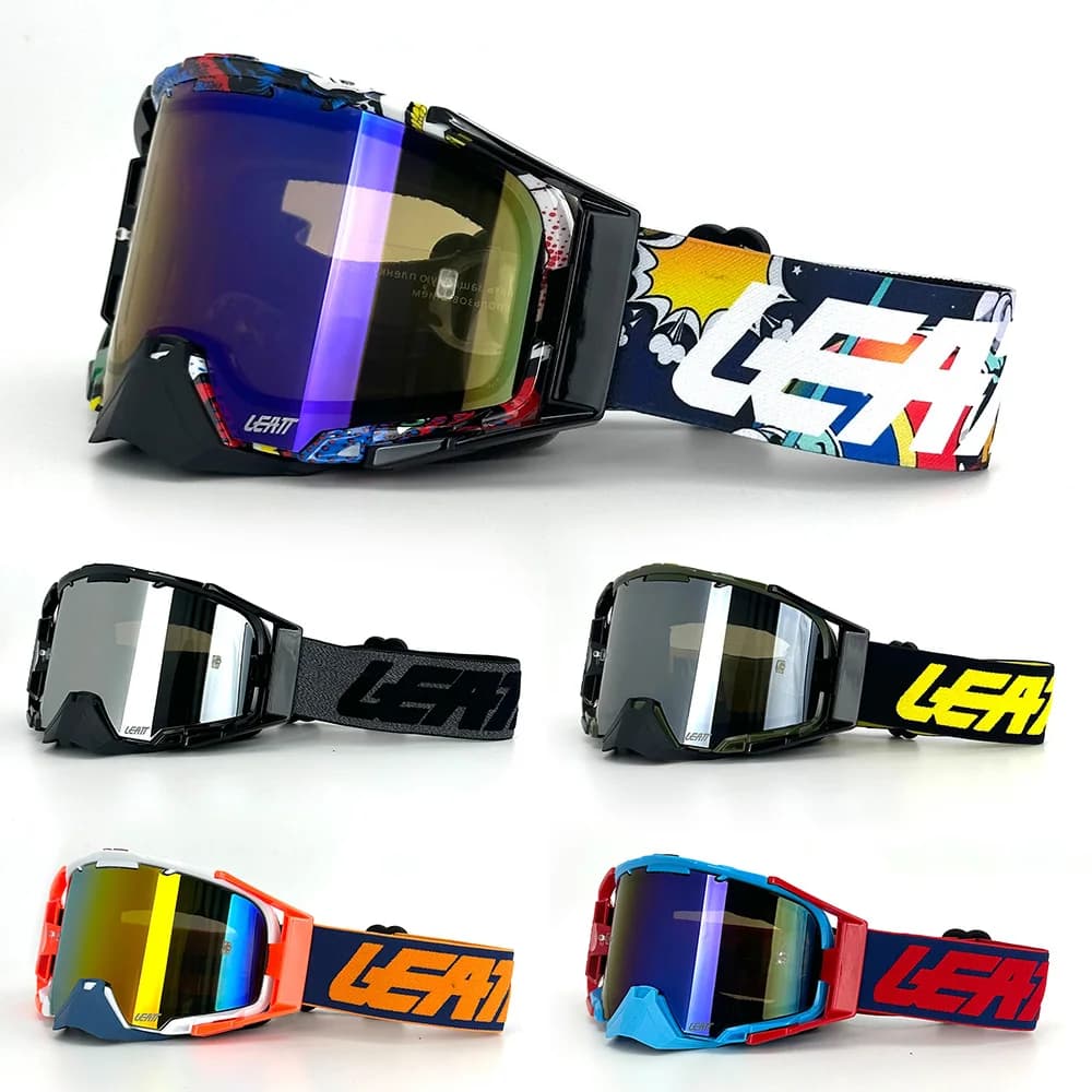 Motocross Goggles 6.5 Double‑Layer Anti‑Fog Motorcycle Helmet Glasses, Windproof Cycling Off‑Road Ski Goggles for Men Women