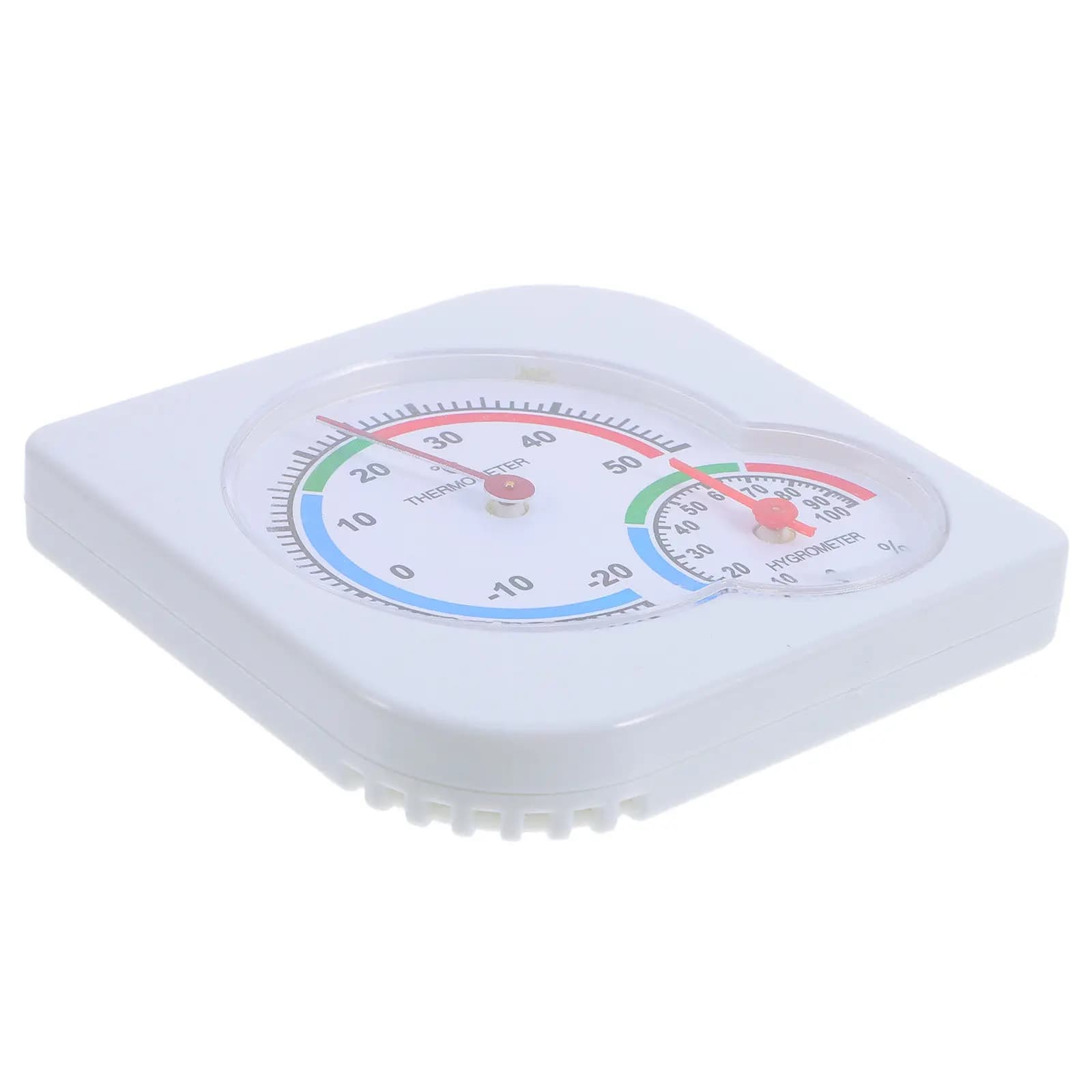Small Analog Thermometer Hygrometer Indoor Outdoor Temperature Humidity Monitor for Home Office Warehouse Garden Time