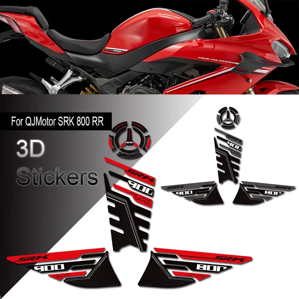 Moto Per QJMotor QJ Motore SRK GSR 800 RR SRK800 Tappo del serbatoio TankPad Gas Olio combustibile Kit Ginocchio Adesivi Decalcomanie Protezione
