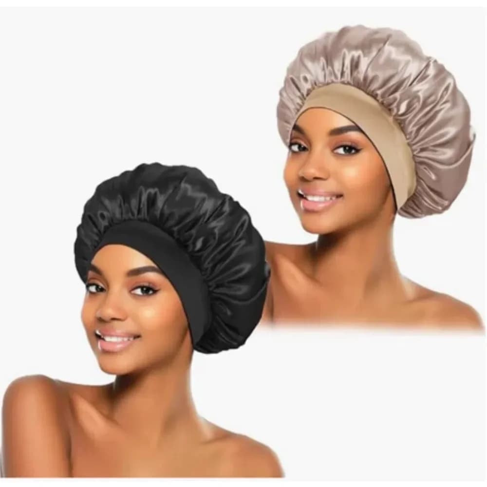 Cofano in seta per dormire Cofani per capelli in raso Fascia elastica morbida Cuffia per dormire in seta Avvolgimento per capelli in seta per donne Uomini Capelli ricci Uso quotidiano