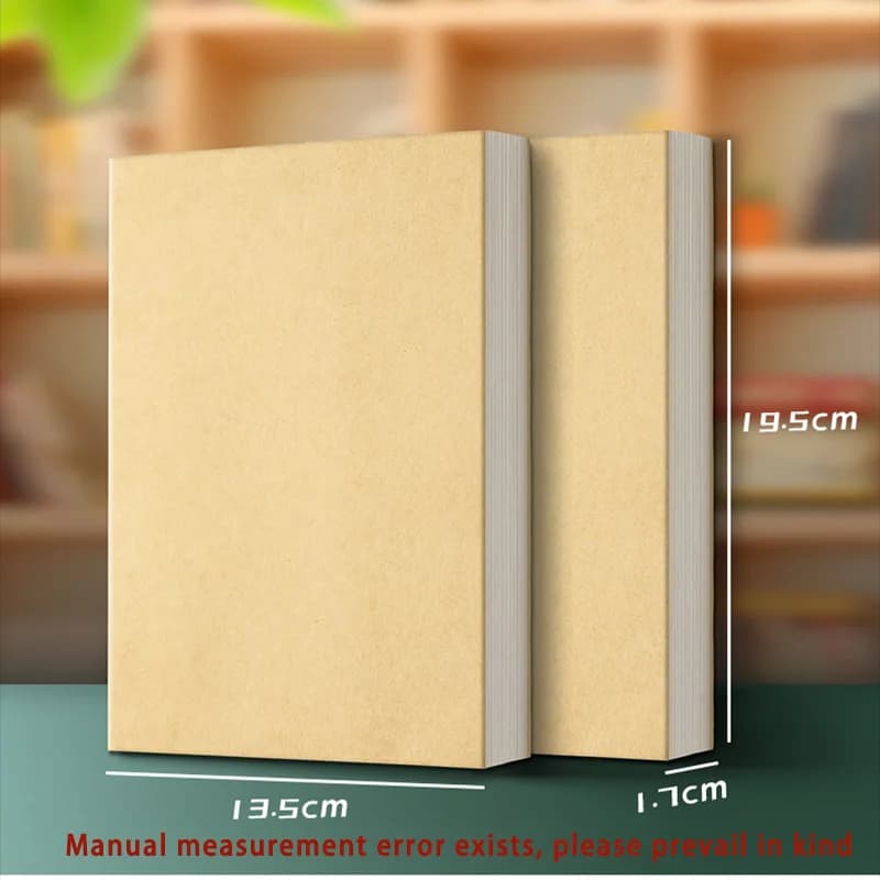1Pcs Kraft cover sketchbook notebook simple student use sketchbook blank drawing book 13.5X19.5CM glue binding book
