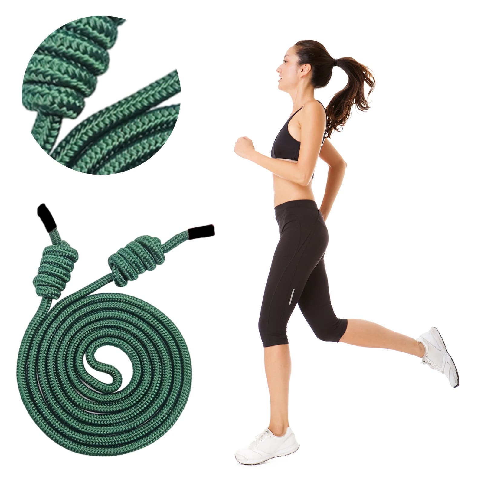 Flow Exercise Rope Multi-Purpose Double Braid Fitness Rope Wear Resist Bodybuilding Jump Ropes For Home Gym Workout Equipment