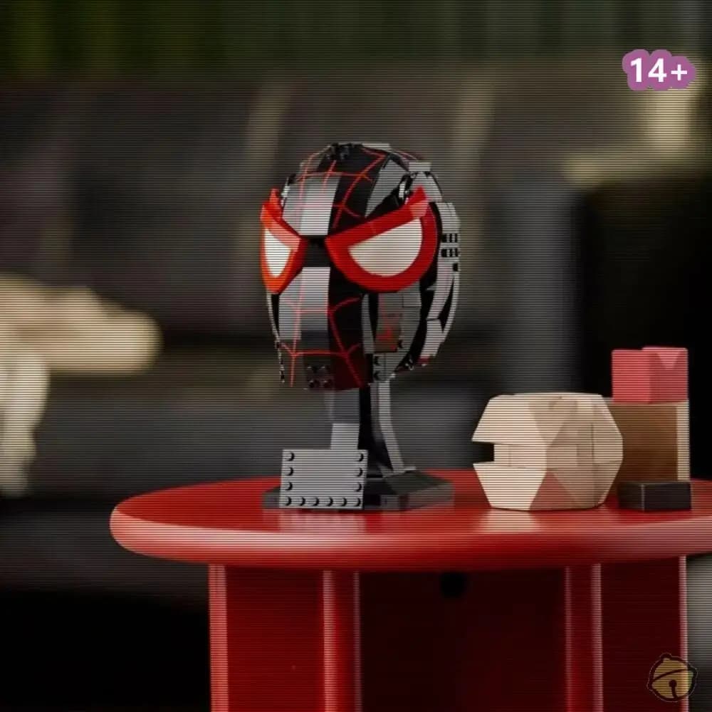 NUOVO Casco di Miles Morales per Compleanno, Maschera, Puzzle, Modellino Fai da Te, Mattoncini Creativi, Puzzle da Assemblare, Compatibile con Regali, 76329 Blocchi da Costruzione