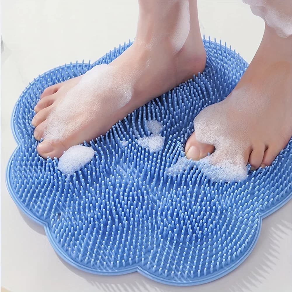 Tappetino per doccia in silicone per la schiena del piede Tappetino per WC Tappetino per massaggio da bagno antiscivolo facile da pulire per un rilassamento dell'esfoliazione migliorato
