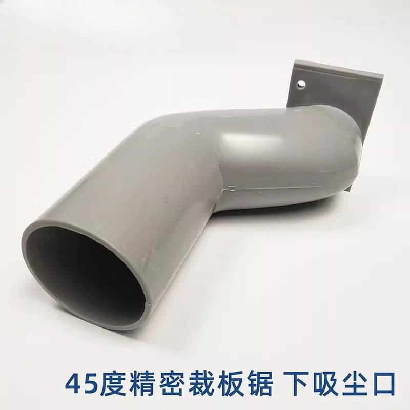 45 degree precision cutting saw, vacuum cleaner, vacuum reducer, precision push table saw, vacuum elbow, precision cutting