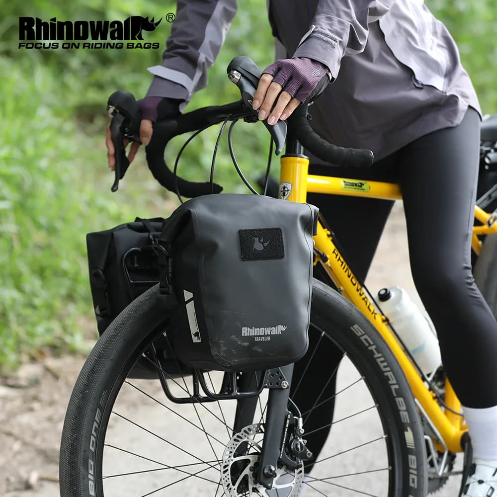 Rhinowalk side bag for dry waterproof quick release bike 6/12/20/25L Side bag for rear cycling luggage bag for long distance tour luggage