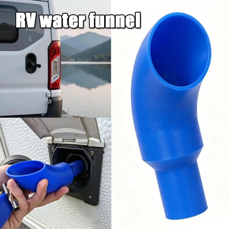 1Pc RVs Fresh Water Tank Fill Funnel Water Inlet Adapter For Caravan Campervan Motorhome Travel Trailer Water Tank Accessories