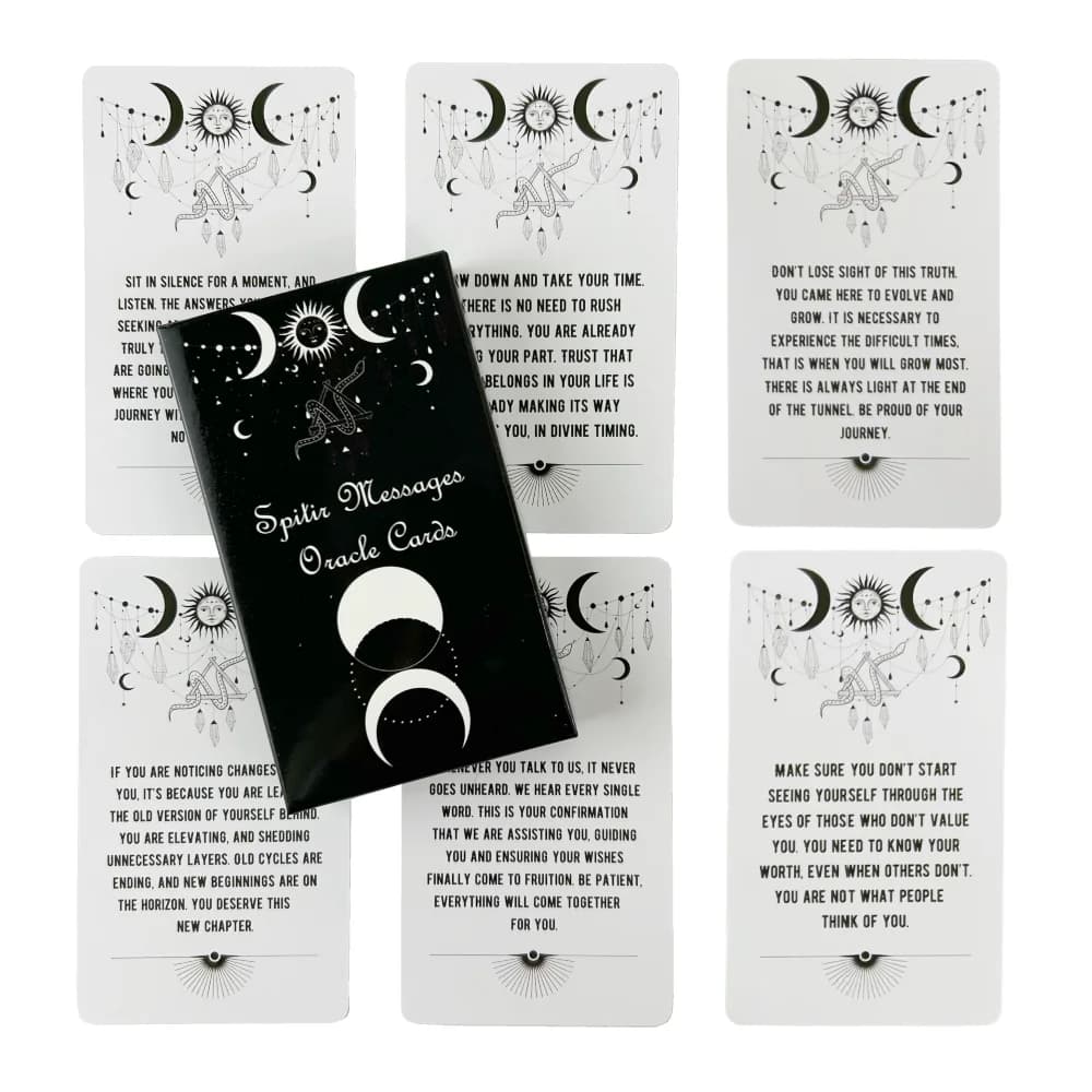 Carte Oracolo con Messaggi Spirituali 10,3*6 cm - Mazzo di 54 Carte con Messaggi Ispiranti dai Tuoi Guizi