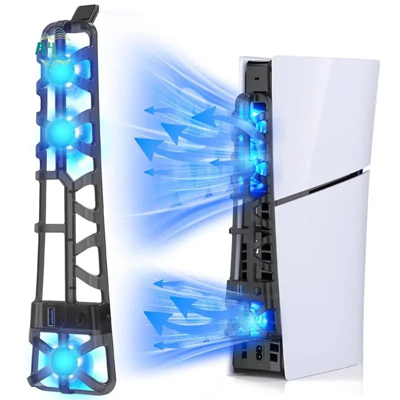 A40Z-Ventola di raffreddamento per console PS5 Slim, sistema di raffreddamento silenzioso con funzione di memoria e luce LED, accessori di raffreddamento