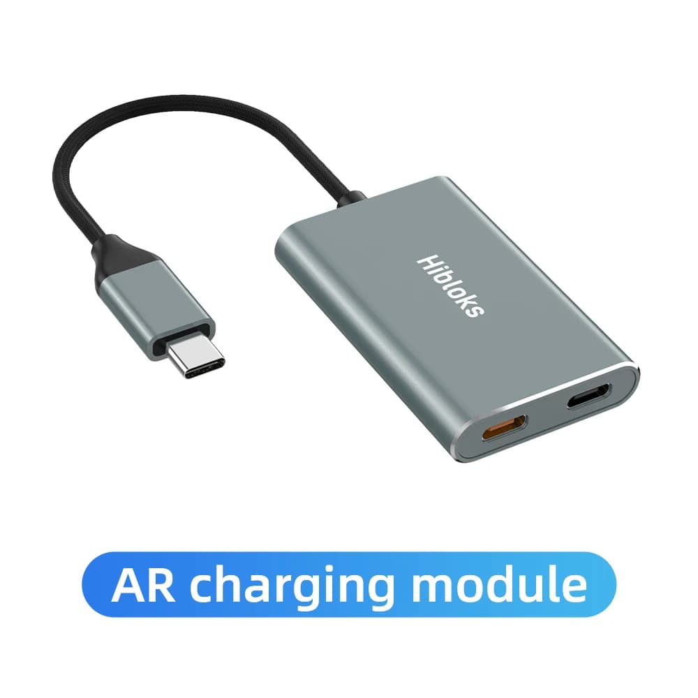 Hibloks AR Charging Transmission Module Data Cable For Switch2/Switch Steam Deck Compatible Xreal Air/Thunderbird Smart Glasses
