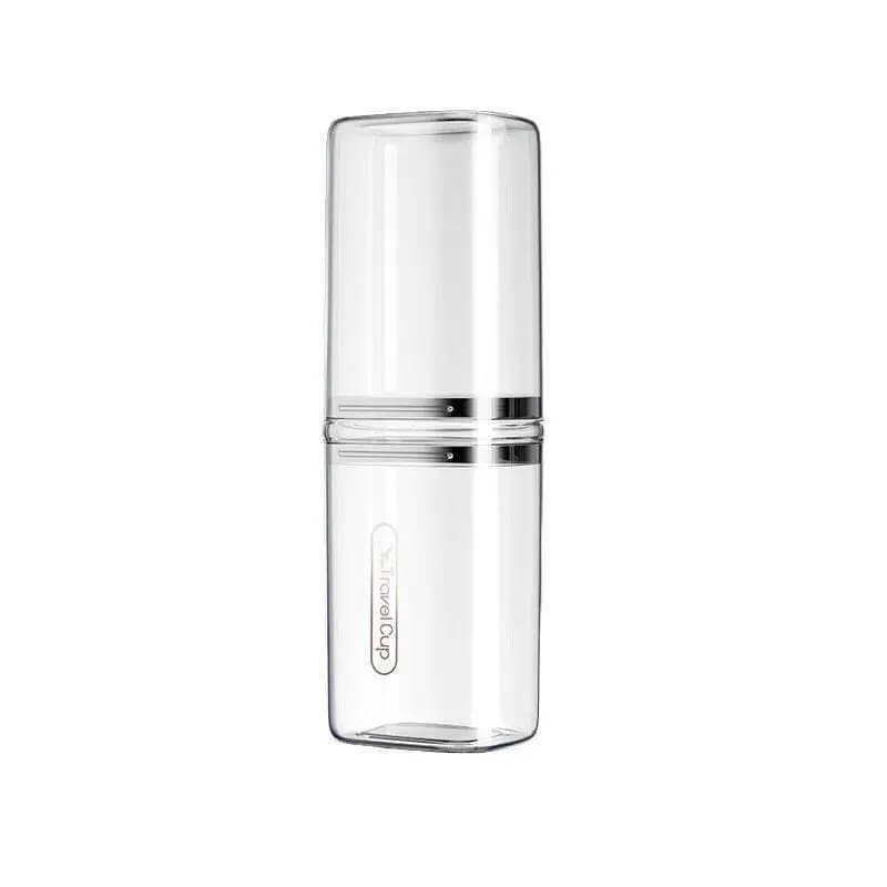 Portable 2 In 1 Eco-Friendly Travel Toothbrush Holder Case Thickened Clear Large Capacity for Camping Trip