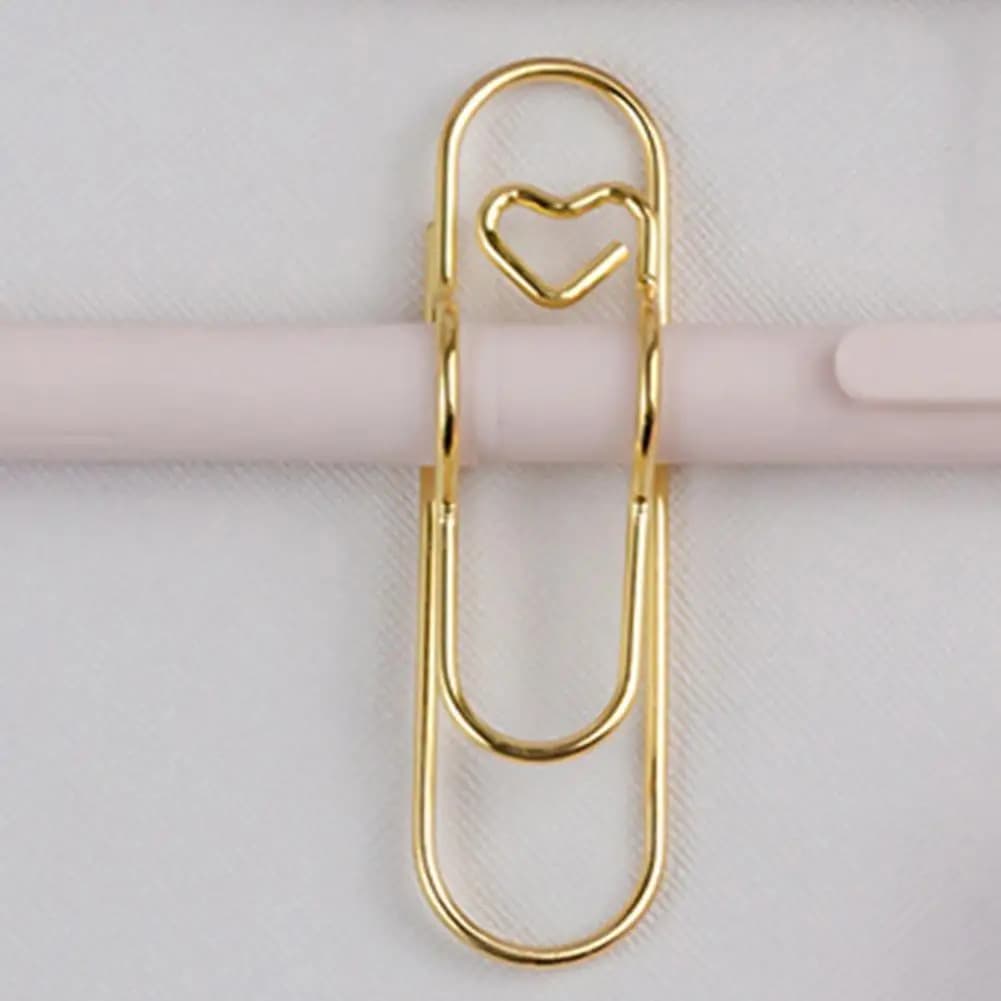 Sketchbook Pen Clip 10pcs Metal Heart Shape Pen Clips Colorful Pencil Clips for Notebooks Page Holders Bookmarks for Students