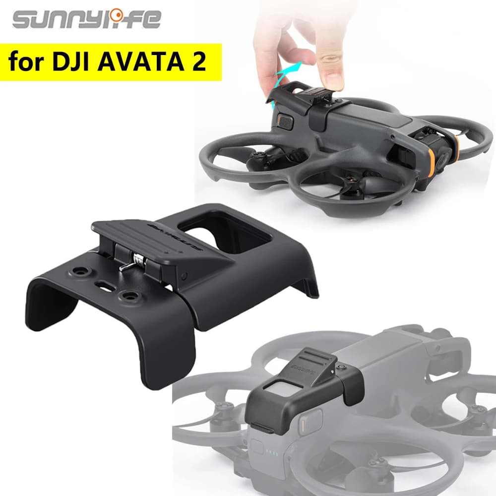 Sunnylife Coperchio di protezione della batteria dell'ala di coda per DJI Avata 2 Drone Fibbia della batteria Fissatore anti-sgancio Parti del supporto della clip della batteria