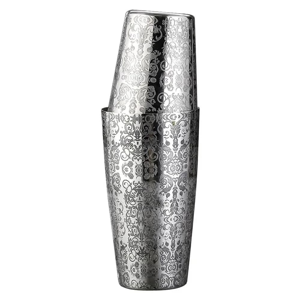 Latta Shaker Boston in acciaio inossidabile con motivo inciso Cocktail Shaker Martini Shaker Drink Mixer kit barman professionali