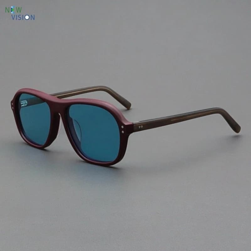 Occhiali da sole rossi opachi da uomo Piloti Nuovi occhiali da vista da donna da viaggio all'aperto Occhiali da sole blu polarizzati Supporto per la guida Lenti da vista