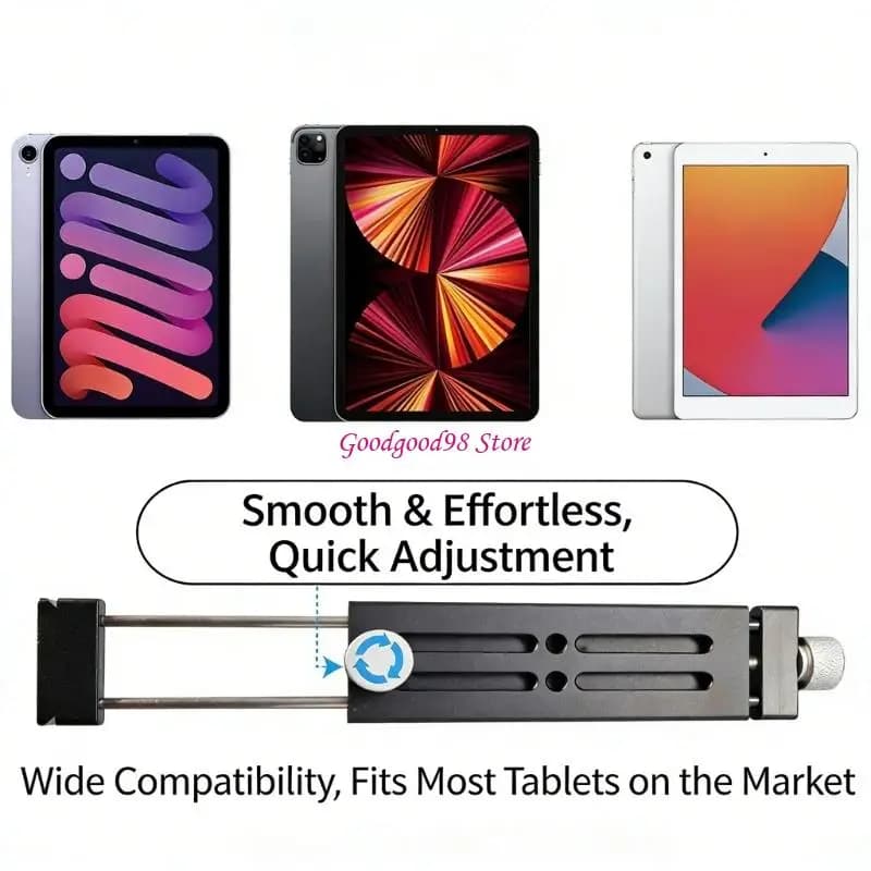 Adattatori universali per morsetto per tablet con clip per supporto per tablet in alluminio per treppiede