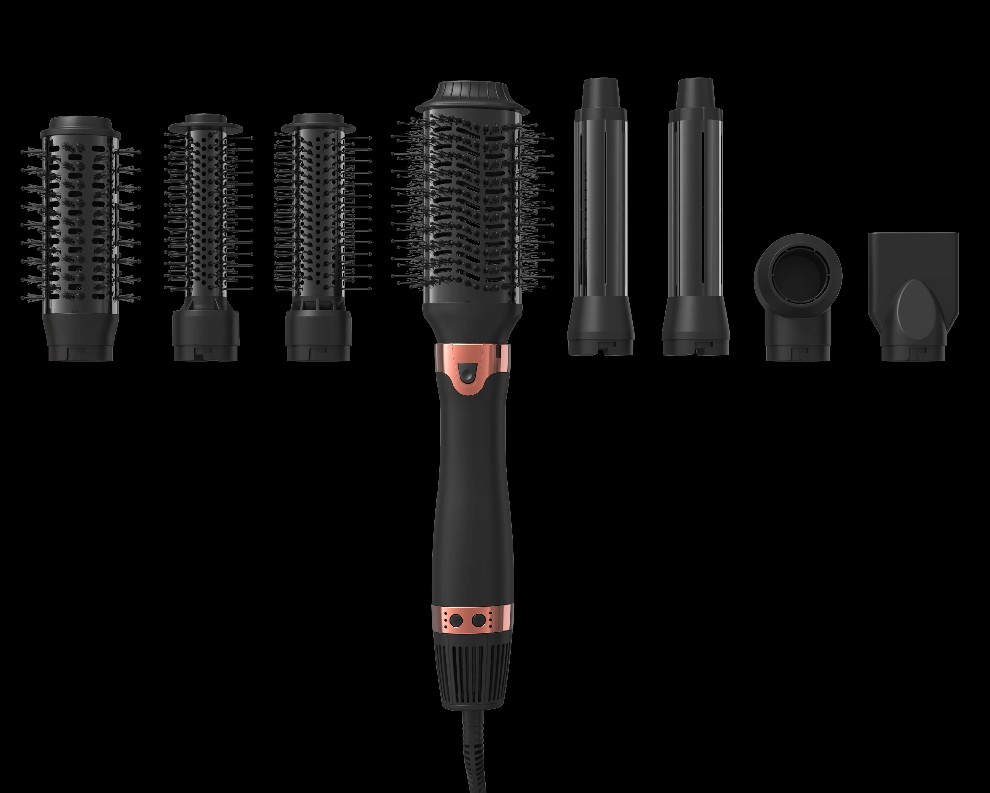 SMET 1200W SMET 1200W Styler Professional 8 in 1 Multifunctional Electronic Hair Dryer Air Brush Pettine Electric Blower Hair Styler