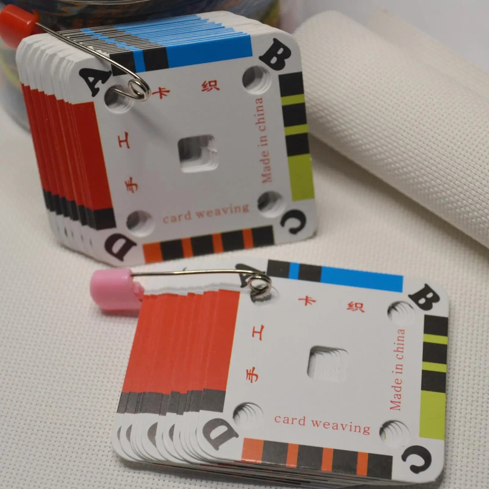 Multi Color DIY Weaving Cards Paper Loom Card Kit for Sewing Items and Craft Accessories