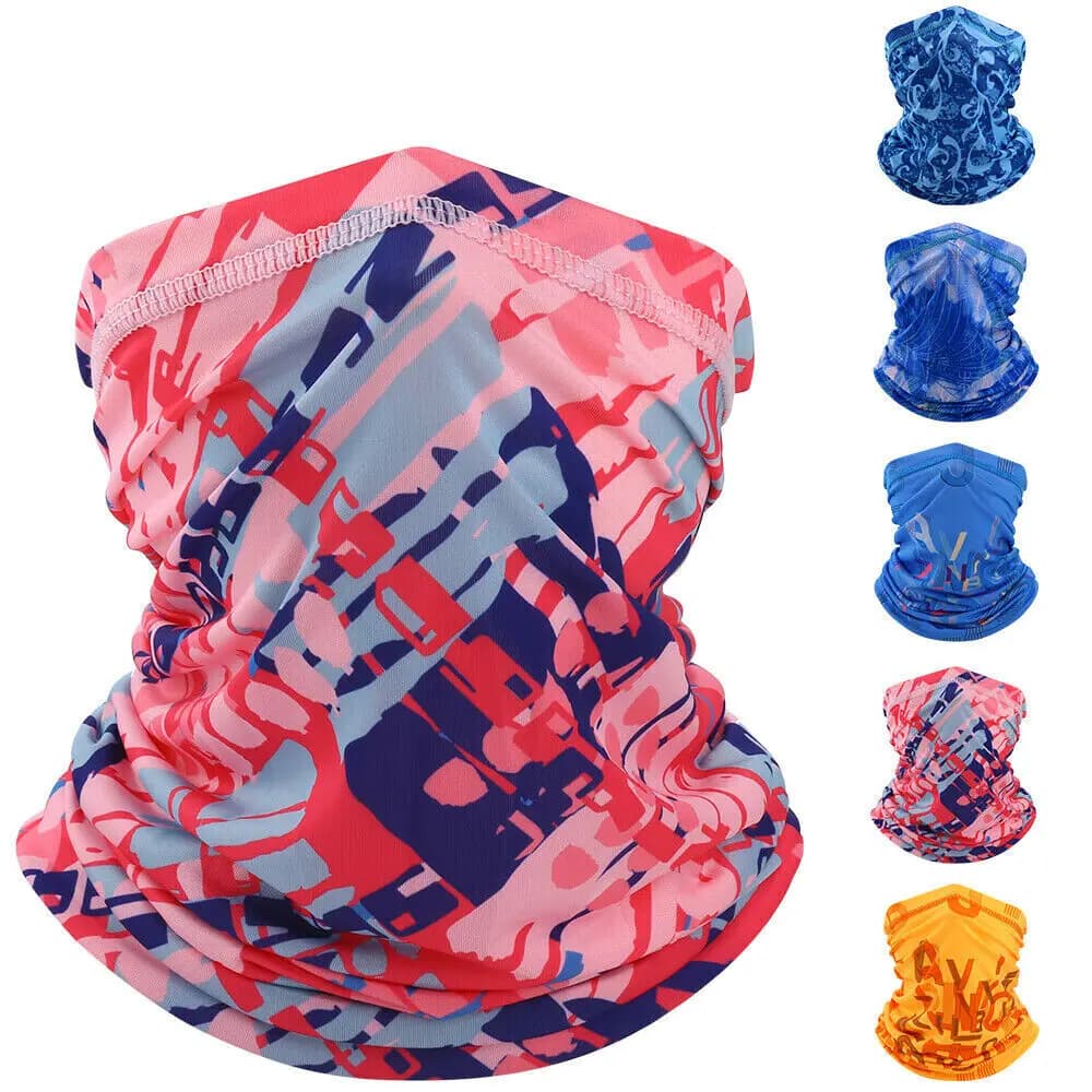 Ghetta per il collo rinfrescante Bandana Passamontagna Maschera per il viso Copertura per uomo Donna Ghette per il collo Estate Mezza faccia Sciarpa Copertura Protezione solare UV