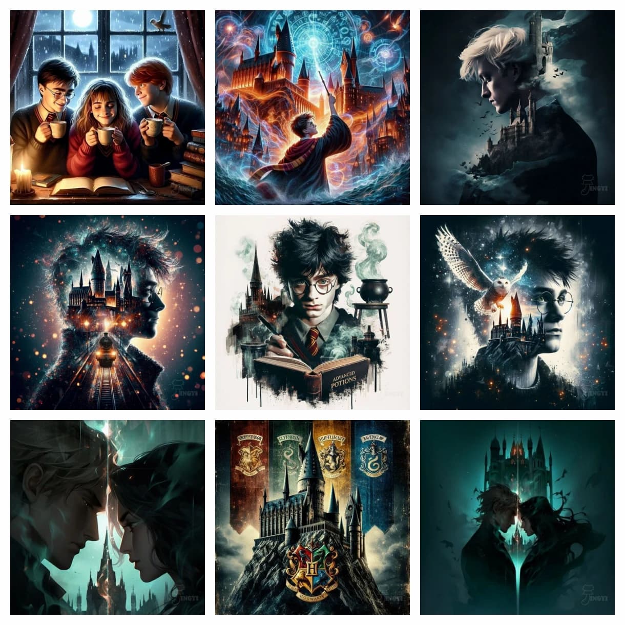 Harry Potter Hogwarts College 5D DIY Diamond Painting Kit Embroidery Handmade Art Gift Cross Stitch Crafts Home Decoration