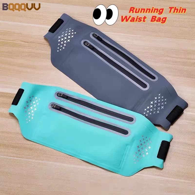 1PC Running Double Waist Bag Zippered Sport Belt Case for Adults Bike Gym Outdoor Cycling