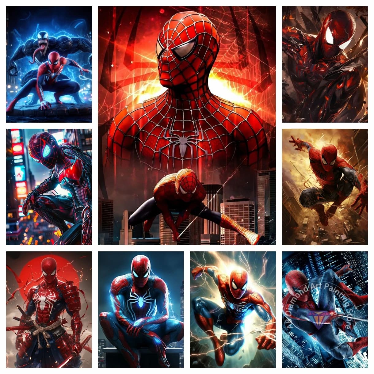 Spider-Man Marvel Super Hero 5D Kit di pittura diamante fai da te Diamante ricamo Punto croce Regalo fatto a mano Artigianato Decorazioni per la casa
