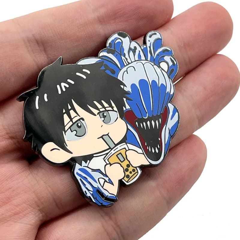 Okkotsu Yuta Smalto Spille Anime Jujutsu Kaisen Distintivi in metallo Manga Spille per Zaino Borsa Abbigliamento Risvolto ACG Cosplay Giocattolo Regali