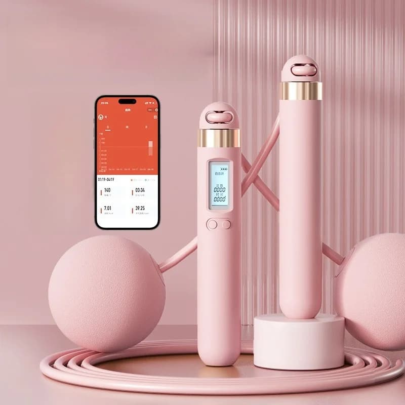 Corda per Saltare Intelligente Bluetooth con Contatore Wireless in Acciaio, Attrezzatura Sportiva per Bambini e Studenti, Speciale per le Prove Intermedie