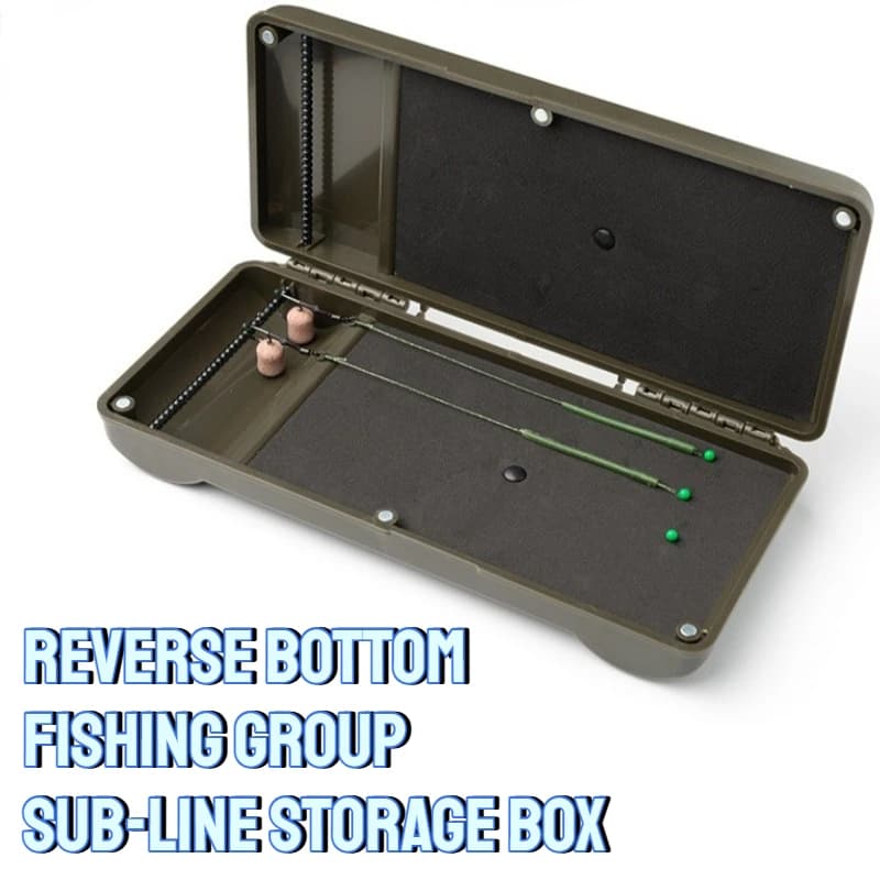 Secondary storage box for fishing group with reverse background Light multifunctional sea rod line boxes for portable equipment