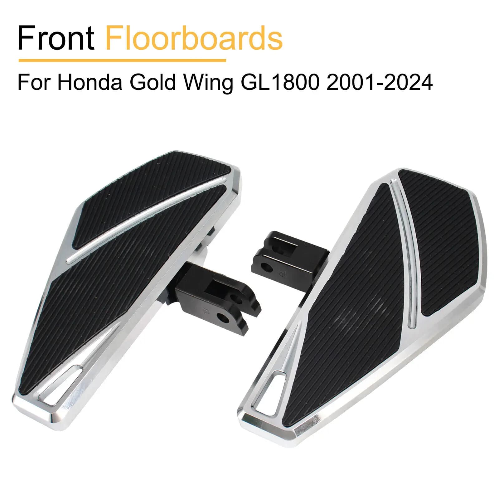 1 paio di pedane anteriori cromate per Honda Gold Wing GL1800 2001-2024 pedali pedane larghe