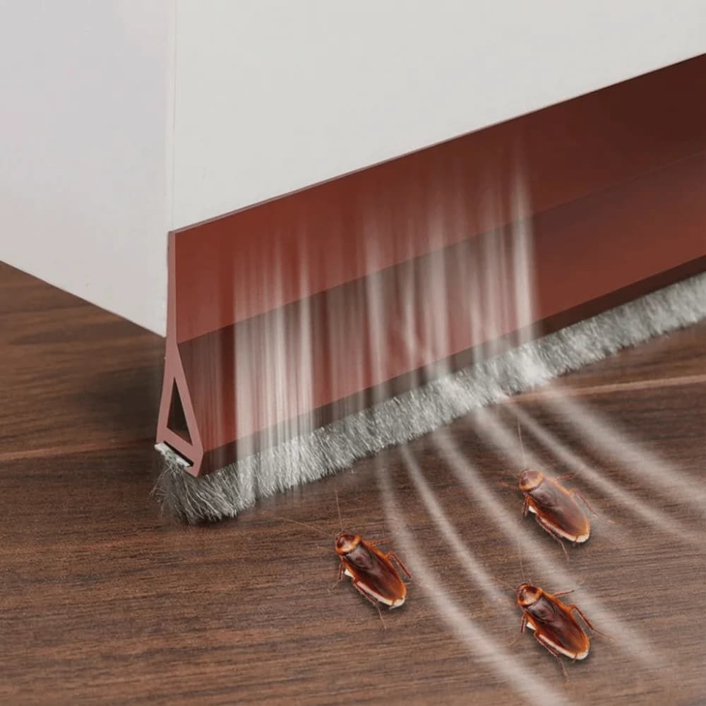 Professional PVC Door Draft Stopper 100cm Self Adhesive Door Sealing Strip Insect Prevention Soundproof Brush Door Seal Dorm