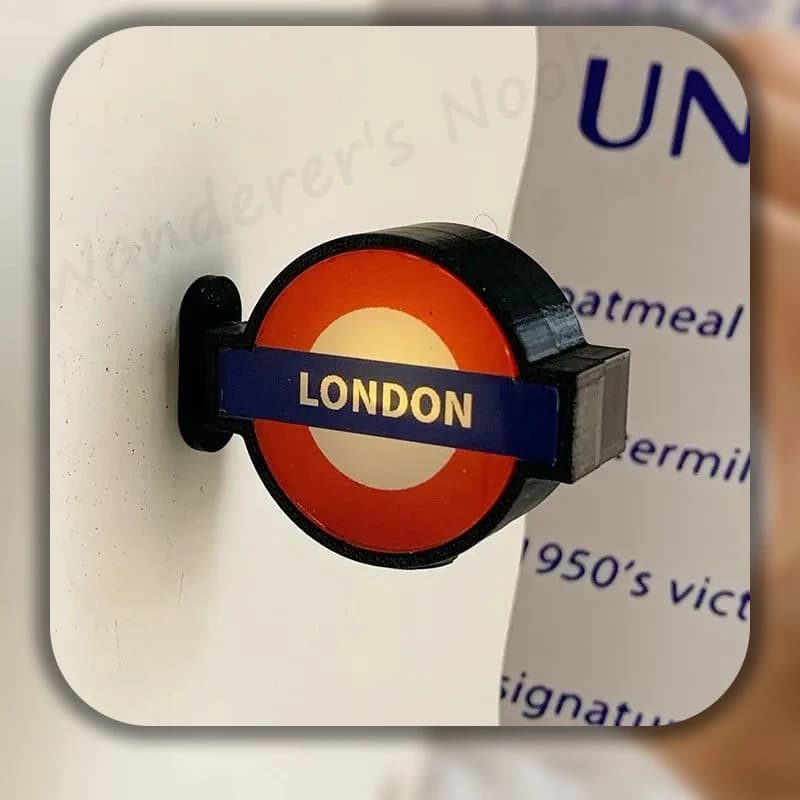 Magnete Luminoso per Frigorifero con Logo della Metropolitana di Londra, Adesivo Magnetico con Segnaletica delle Stazioni, Souvenir del Regno Unito, Regalo, Decorazione per la Casa