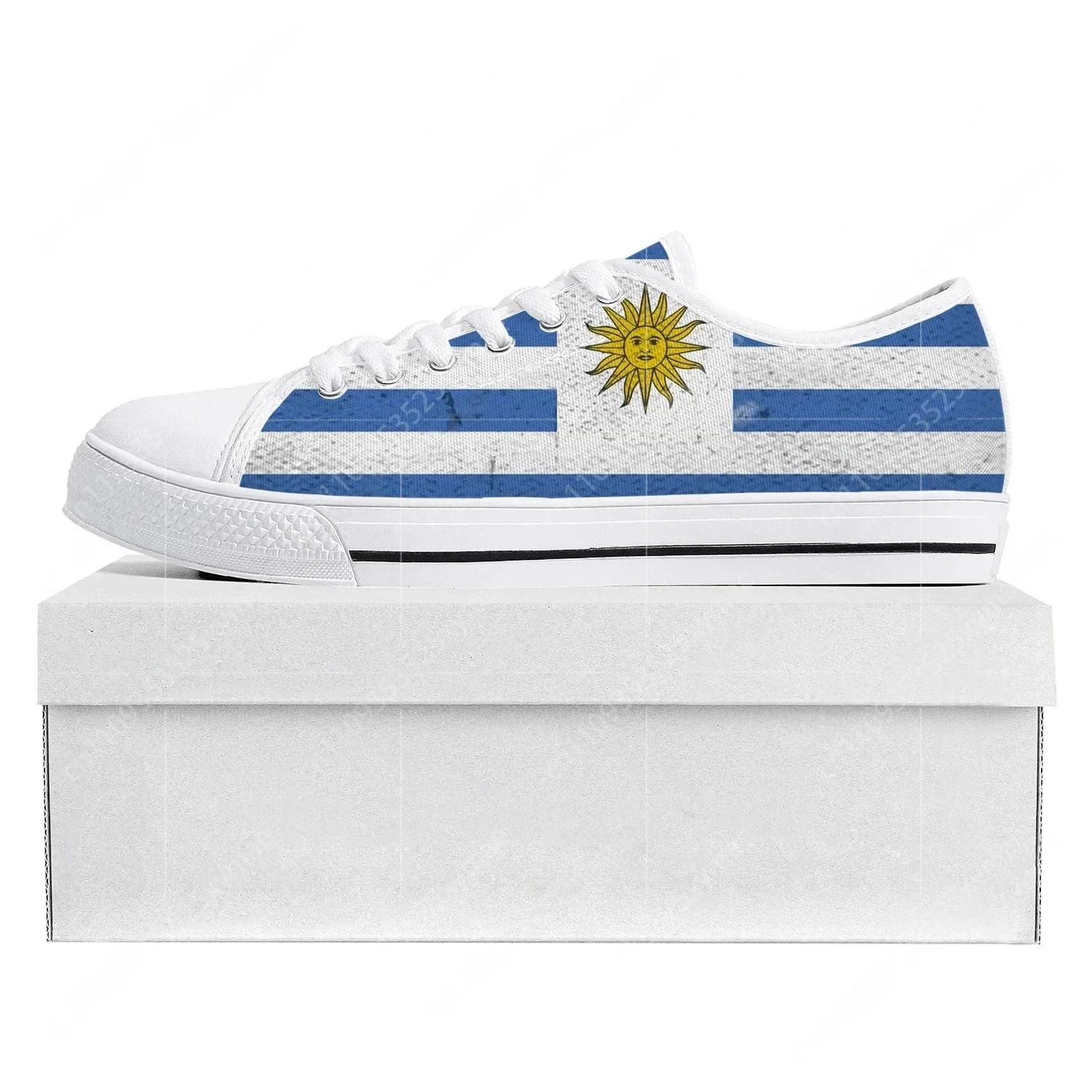 Uruguayan Flag Low Top High Quality Sneakers Mens Womens Teenager Canvas Sneaker Uruguay Prode Casual Couple Shoes Custom Shoe