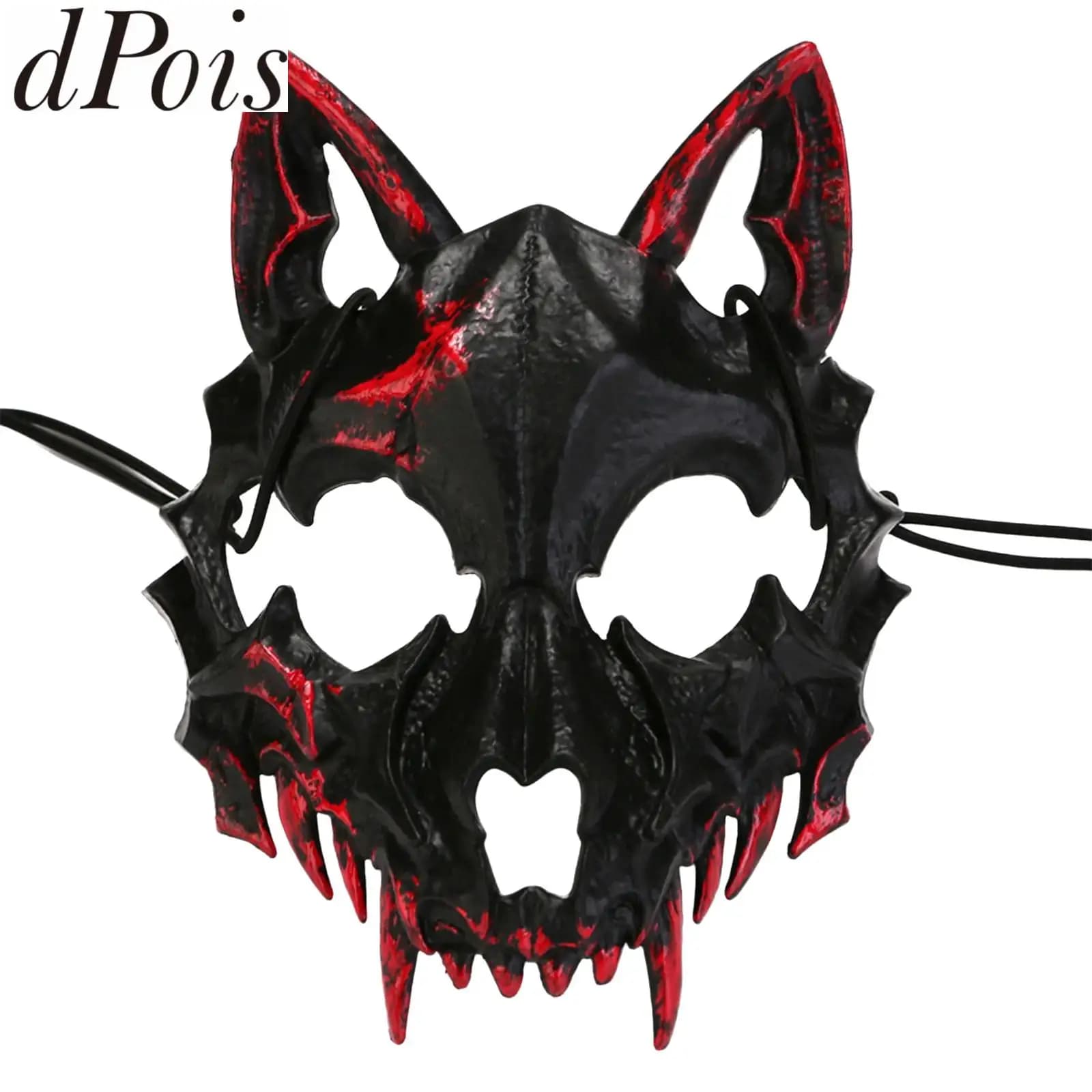 Maschera di animali con teschio d'osso Anime Drago Dio Scheletro Maschere a mezza faccia Halloween Cosplay Costume da ballo Puntelli Maschera da ballo con teschio