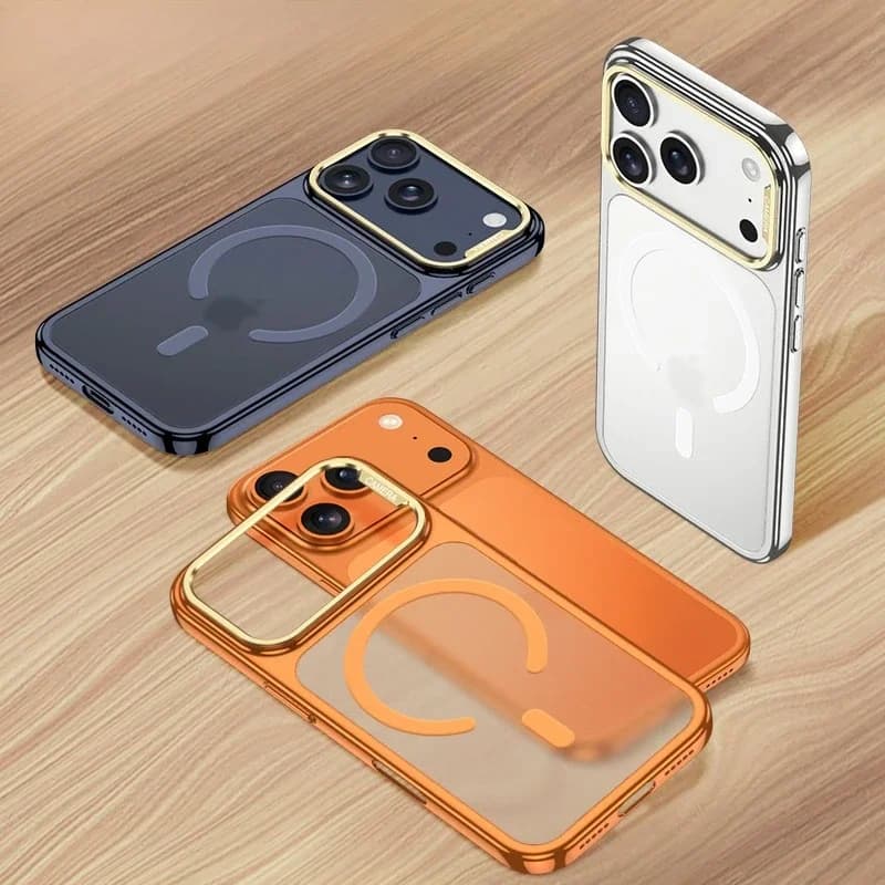 Skin Feel Translucent for Magsafe Magnetic Phone Case for apple IPhone 17 Pro 17 Pro Max Electroplating Slim Clear Protect Cover