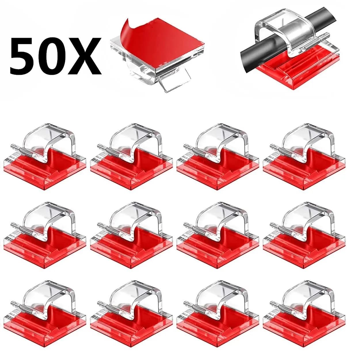 10/20/50PCS Organizzatore di cavi autoadesivo Clip Supporto per cavi Fissatore Gestione cavi USB per Home Office GPS per auto Morsetto Avvolgicavo