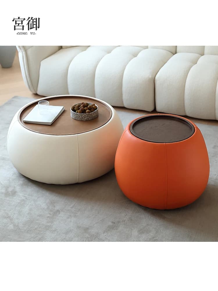 Gong Yu pallina da tennis dimensione rotonda log crema vento combinazione tavolino italiano minimalista appartamento Internet