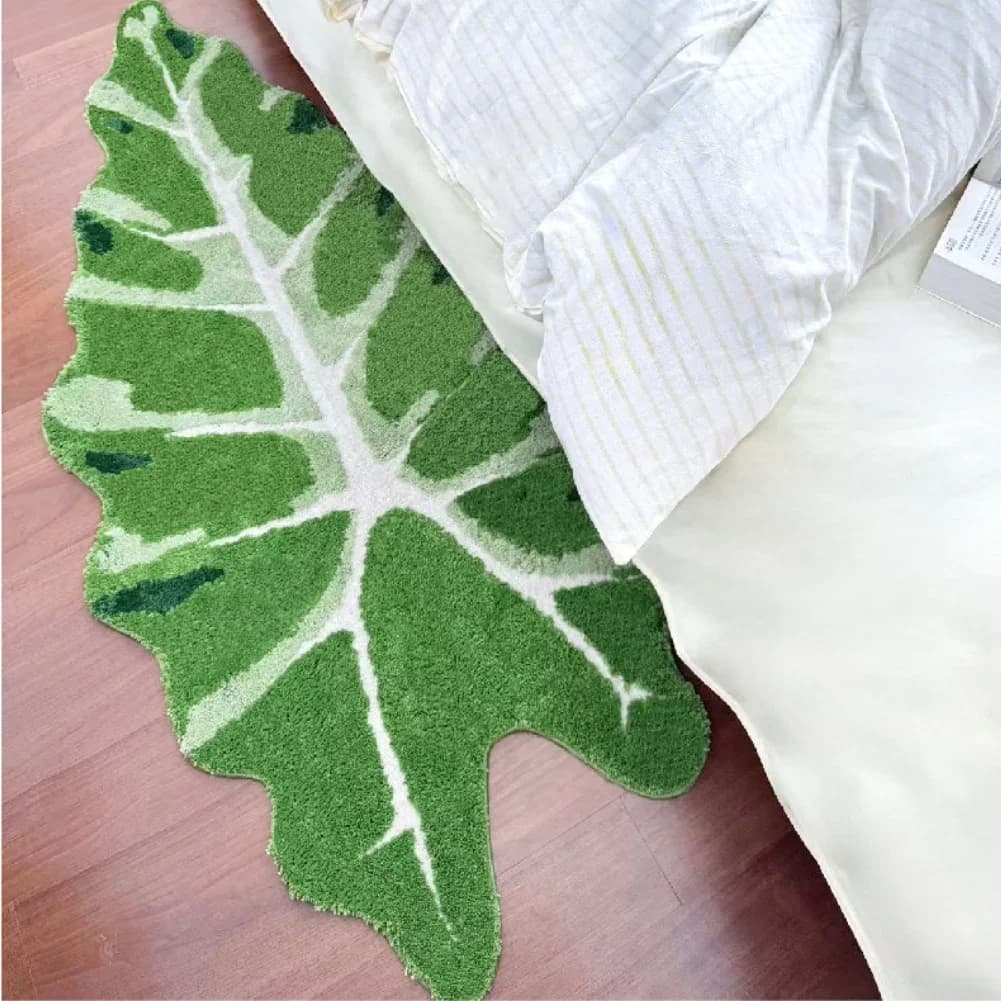 Tappetino da bagno con motivo botanico, tappetino decorativo, tappetino da bagno antiscivolo, tappetino da bagno Monstera, decorazione per il bagno di casa con motivo botanico