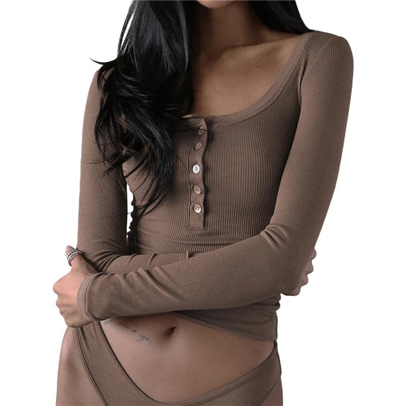 Women Casual Long Sleeve Knitted T-Shirts Spring Autumn Solid Slim Fit Pullovers Tees Shirts Female Streetwear Base Tees Tops