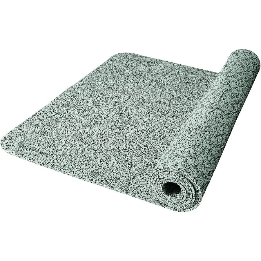 Tappetino Yoga Move 4mm per Uso Interno ed Esterno, Superficie Antiscivolo, Grigio Chiaro, Materiale Durevole ed Ecologico