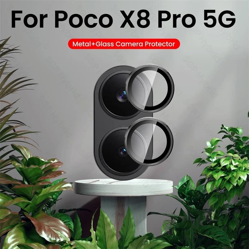 Anello Metallico per Lente Fotocamera Posteriore HD per Poco X8 Pro 5G 2026 - Protezione per Little Poko X 8 Pro 8Pro X8Pro PocoX8Pro Global