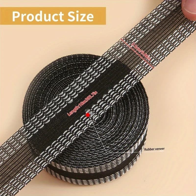 1pc Hot Melt Adesivo Velcro Rotolo Materiale Casa Decorazione del tessuto fai da te Nastro autoadesivo in tessuto nero 10m Accessori per la casa