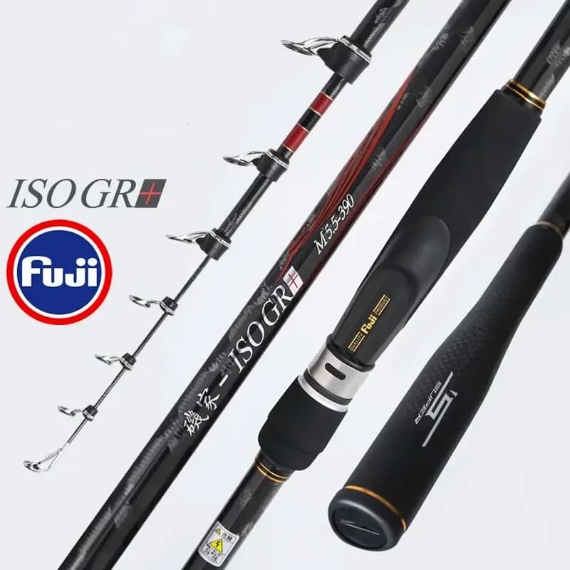 Canna da pesca FUJI ISO GR+ ISO Carbon Rock 5.5 # 7 # Asta galleggiante scorrevole con palo telescopico a lancio lungo super duro da 3,6 m3,9 m4,2 m 4,5 m 198 g
