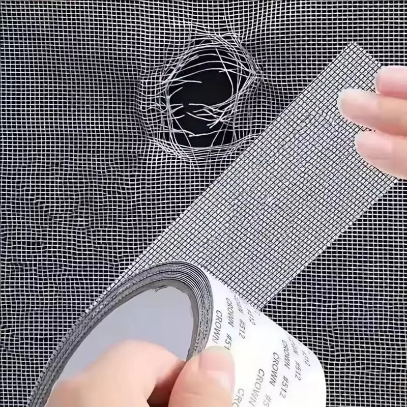 Nastro Adesivo per Riparazione Zanzariere, Nastro a Rete Autoadesivo per Riparare Porte e Finestre, Patch Anti-Insetti e Zanzare per Riparare Fori Rottoi