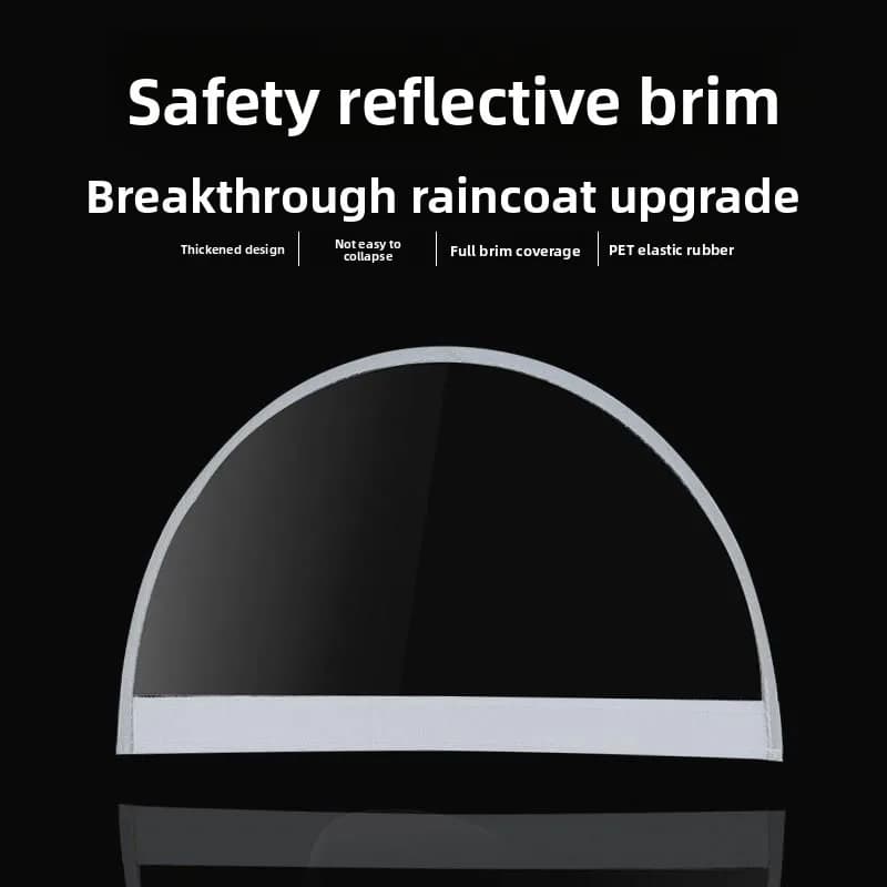 Detachable Double Hood Raincoat Accessory Face Mask for Vehicle Universal Mestercock Modern Simple Style Plastic Rai...