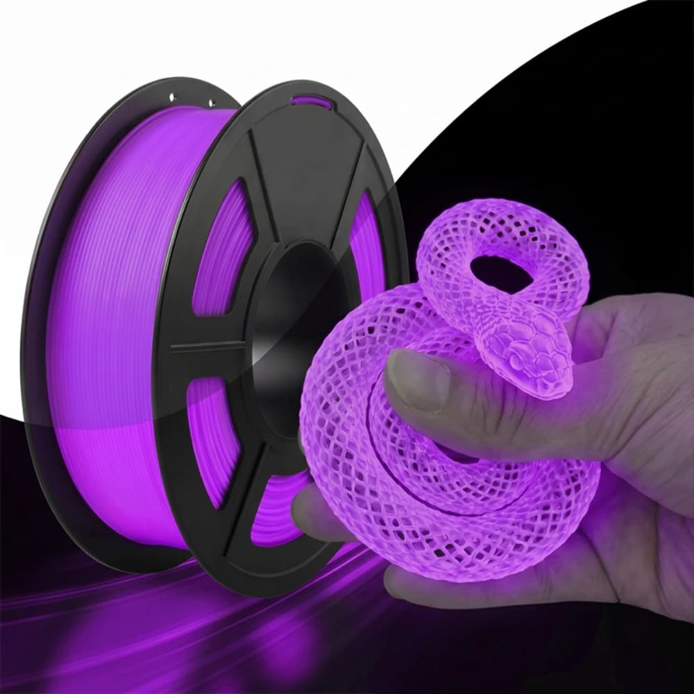 95A TPU 3D Printer Filament, 1.75mm Glow in The Dark ,Soft TPU Flexible 3D Printing Filament,250g Spool