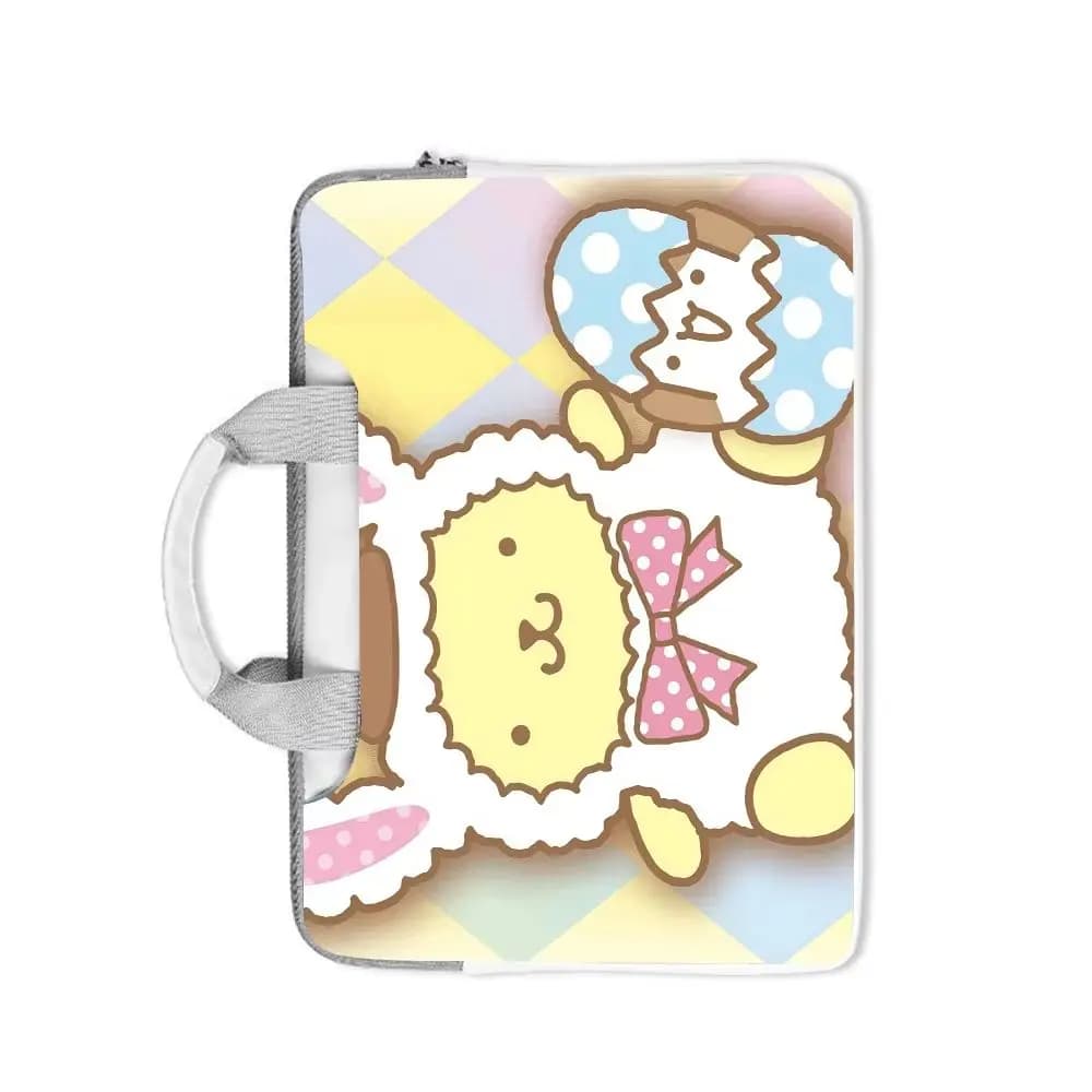 Borsa per laptop Hello Kitty Kurome Pompom Purin 12 13 14 15 15.6 16 pollici, custodia per laptop per Macbook, borsa porta computer, borsa portaoggetti, regalo