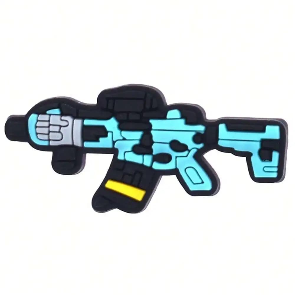 Set di 21 ciondoli per scarpe in PVC a tema pistola per adulti, decorazioni per borse da spiaggia, bomboniere per feste di compleanno, Natale e Halloween