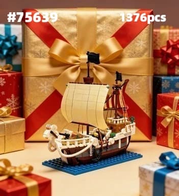 Set di Costruzioni Nave Pirata 'Merry Adventure' 75639 Compatibile con Particelle Lego, Ideale come Regalo di Natale, 1376 Pezzi